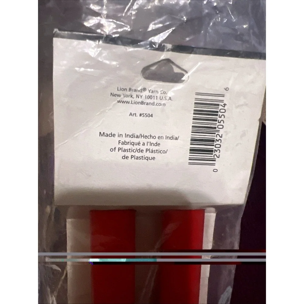 New LION BRAND 25 mm Knitting Needles Speed Stix Red Super Chunky Plastic 14